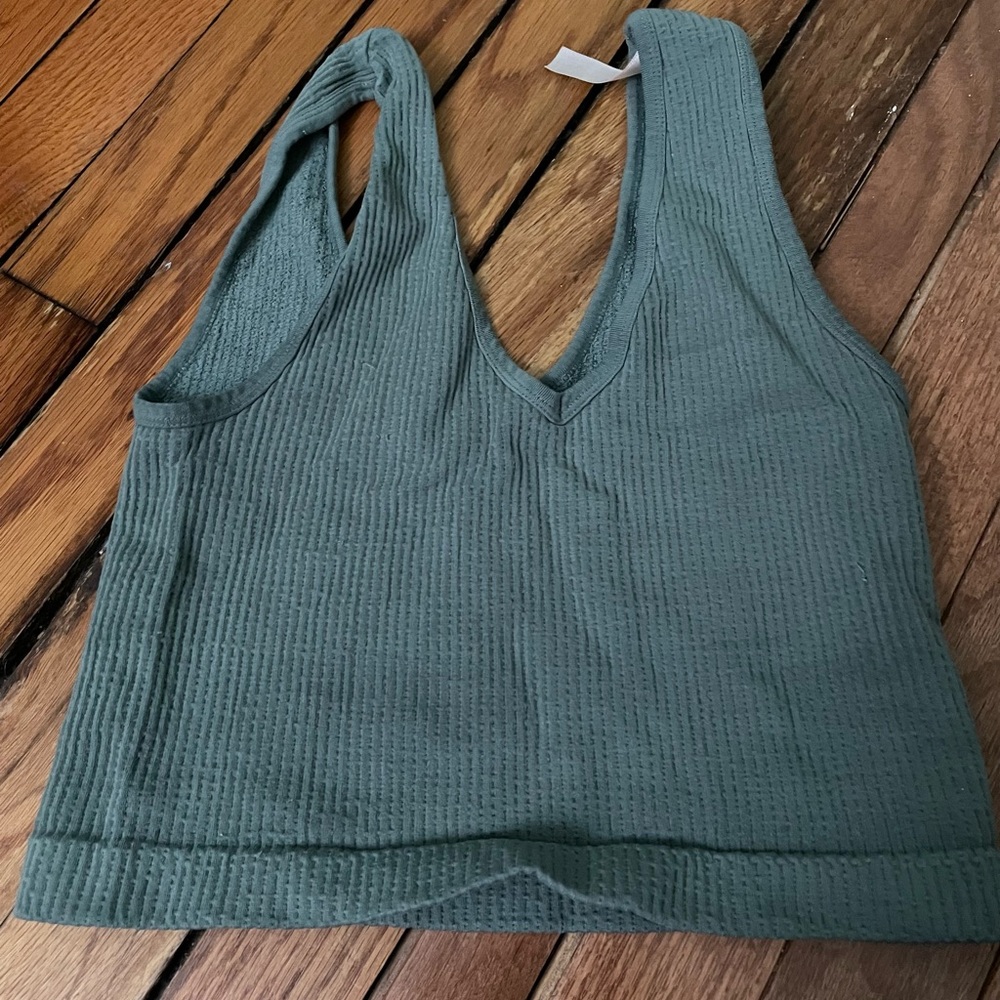 Dry Goods Textured Green Tank Top